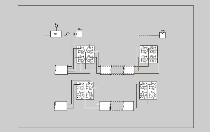 Схема подключения телефонных розеток легранд