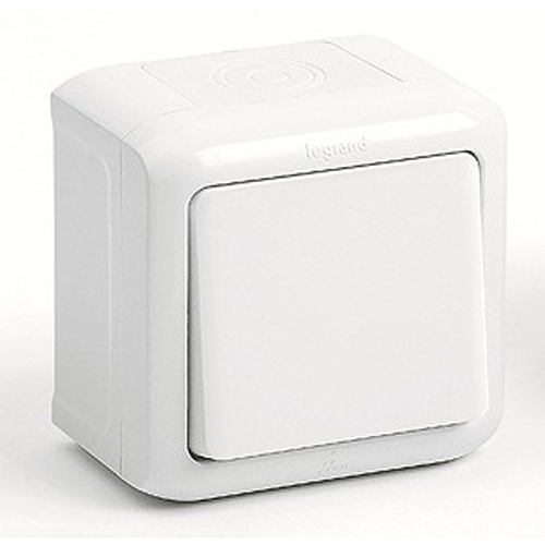 Переключатель 1-клавишный IP44 10A цвет «белый»