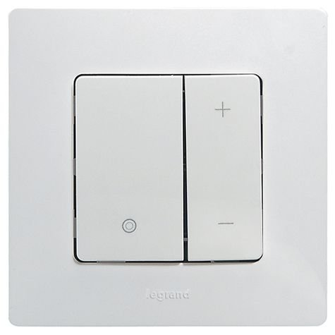 Диммер кнопочный 400 Ватт, Легранд – «Этика» цвет «белый»