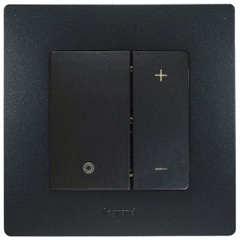 Диммер кнопочный 400 Ватт, Легранд – «Этика» цвет «антрацит»