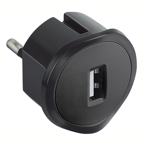 Адаптер для путешествий с USB зарядкой Legrand 50681, «черный»