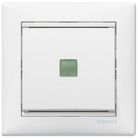 Выключатель 1-кл с подсветкой Valena 774410 цвет «белый»