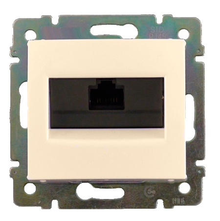 Розетка компьютерная STP 1xRJ45 кат. 6e Valena 774144 «слоновая кость»